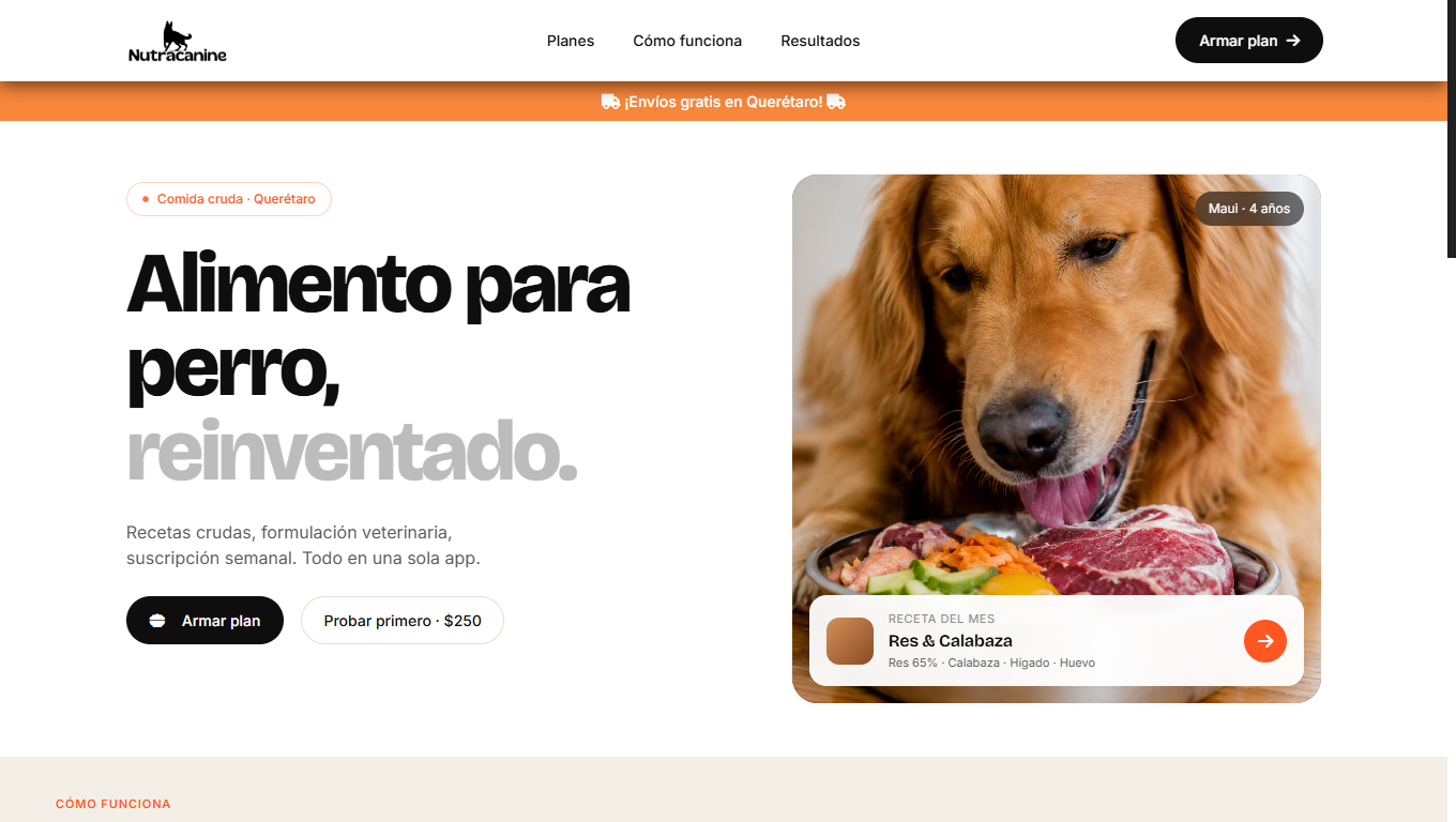 Premium Landing Page - Nutracanine